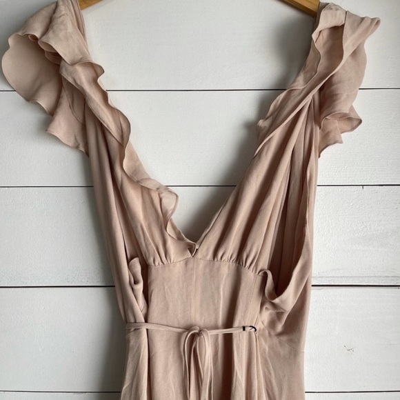 NWT Reformation Peppermint Maxi Dress Champagne Size Large - Picture 5 of 10